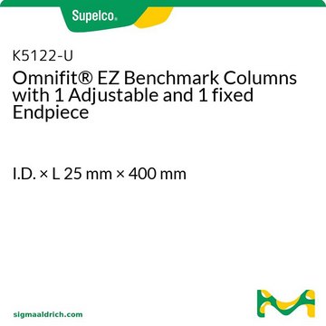 Omnifit&#174; EZ Benchmark Columns with 1 Adjustable and 1 fixed Endpiece I.D. × L 25&#160;mm × 400&#160;mm