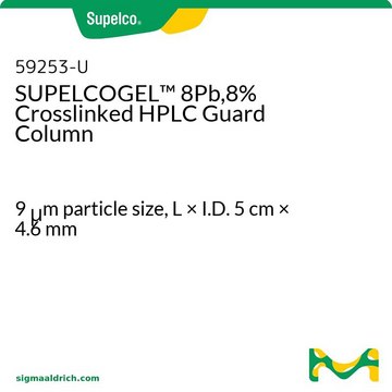 SUPELCOGEL™ 8Pb,8% Crosslinked HPLC Guard Column 9 μm particle size, L × I.D. 5 cm × 4.6 mm