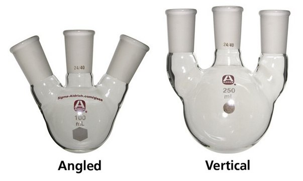 Aldrich&#174; three-neck round-bottom flask angled, capacity 500&#160;mL, joint: ST/NS 14/20