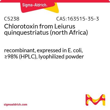 Chlorotoxin from Leiurus quinquestriatus (north Africa) recombinant, expressed in E. coli, &#8805;98% (HPLC), lyophilized powder
