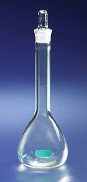 PYREXPLUS&#174; volumetric flask, with protective coating, Pyrex&#174; stopper capacity 500&#160;mL