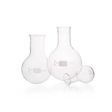 Duran&#174; Round Bottom Flask wide neck, WITH BEADED AND REINFORCED RIM