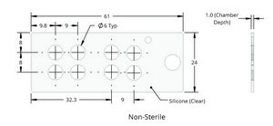 Grace Bio-Labs reusable CultureWell&#8482; gaskets wells, 8, well diam. × depth 6&#160;mm × 1&#160;mm, well capacity (15-30&#160;&#956;L)