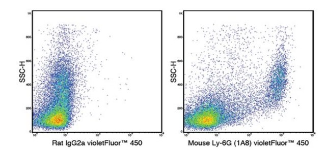 Anti-Ly-6G (mouse), violetFluor&#174; 450, clone 1A8 Antibody clone 1A8, from rat, violetFluor&#174; 450