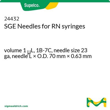 SGE Needles for RN syringes volume 1&#160;&#956;L, 1B-7C, needle size 23 ga, needle L × O.D. 70&#160;mm × 0.63&#160;mm