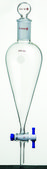 Synthware&#8482; Squibb-style separatory funnel with PTFE stopcock and PTFE stopper 1000 mL, Joints: (27)