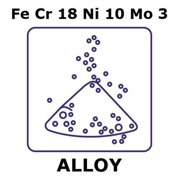 Stainless Steel - AISI 316 alloy, FeCr18Ni10Mo3 powder, 150micron max. particle size, 200g