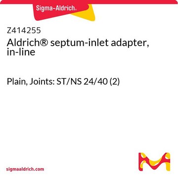 Aldrich&#174; septum-inlet adapter, in-line Plain, Joints: ST/NS 24/40 (2)
