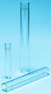 Pyrex&#174; glass test tubes without rim, medium wall O.D. × L 16&#160;mm × 100&#160;mm, wall thickness 1.2&#160;mm