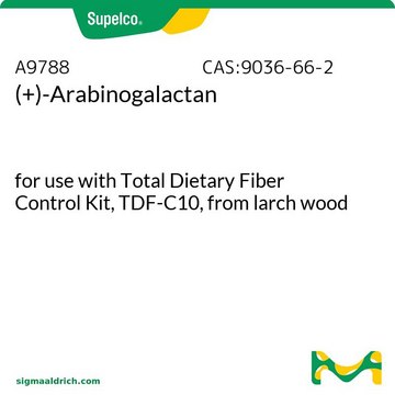 (+)-Arabinogalactan for use with Total Dietary Fiber Control Kit, TDF-C10, from larch wood