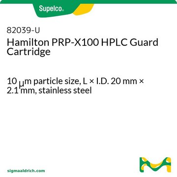 Hamilton PRP-X100 HPLC Guard Cartridge 10&#160;&#956;m particle size, L × I.D. 20&#160;mm × 2.1&#160;mm, stainless steel