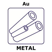 Gold tube, 100mm, outside diameter 1.60mm, inside diameter 0.6mm, wall thickness 0.5mm, as drawn, 99.95%