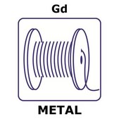 Gadolinium wire, 1.0&#160;mm diameter, purity 99.9%, length 25 mm