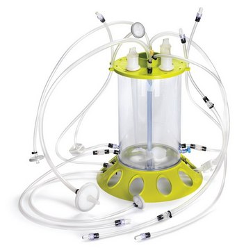 Single-use 3L stirred tank bioreactor (green)