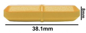 SP Bel-Art&#174; Spinbar&#174; magnetic stir bar octagonal yellow PTFE-coated, L × diam. 1.5&#160;in. (38.1&#160;mm) × 0.3125&#160;in. (8&#160;mm)