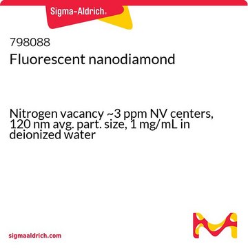 Fluorescent nanodiamond Nitrogen vacancy ~3 ppm NV centers, 120&#160;nm avg. part. size, 1&#160;mg/mL in deionized water