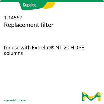 Replacement filter for use with Extrelut&#174; NT 20 HDPE columns