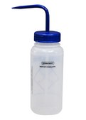 Scienceware&#174; safety labeled wash bottles label, Distilled water, wide-mouth blue cap, capacity 500&#160;mL (16&#160;oz)