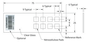Grace Bio-Labs ONCYTE&#174; SuperNOVA&#8482; nitrocellulose film slides 8-6 mm x 6 mm NC pads per slide, plain glass