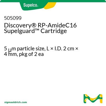 Discovery&#174; RP-AmideC16 Supelguard Cartridge 5&#160;&#956;m particle size, L × I.D. 2&#160;cm × 4&#160;mm, pkg of 2&#160;ea