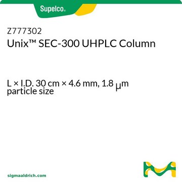 Unix&#8482; SEC-300 UHPLC Column L × I.D. 30&#160;cm × 4.6&#160;mm, 1.8&#160;&#956;m particle size