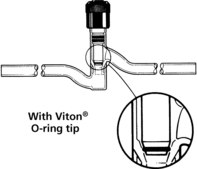 HI-VAC&#174; vacuum valves Three-way, O-ring tip: no, bore 0-2&#160;mm