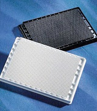 Corning&#174; 1536 well plates flat bottom black polystyrene wells, non-treated, non-sterile, lid: no