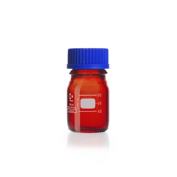 DURAN&#174; graduated amber laboratory bottle with cap, round amber glass bottle, bottle capacity (100&#160;mL), non-sterile