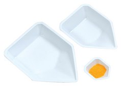 Pour Boat Weighing Dishes size large, white polystyrene, pack of 500&#160;ea