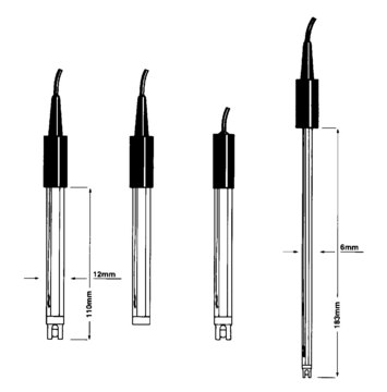 Polymer-body combination pH electrodes BNC fitting