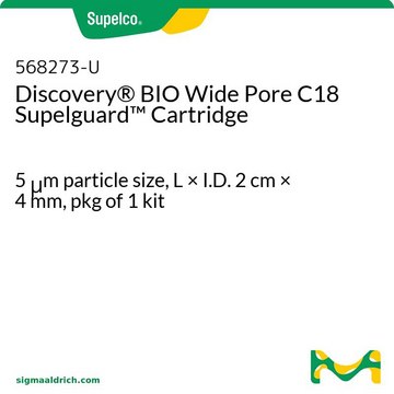 Discovery&#174; BIO Wide Pore C18 Supelguard Cartridge 5&#160;&#956;m particle size, L × I.D. 2&#160;cm × 4&#160;mm, pkg of 1&#160;kit