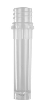 Screw cap tubes without caps, conical bottom, self-standing size 2.0&#160;mL, clear, pkg of 8x500caps/cs