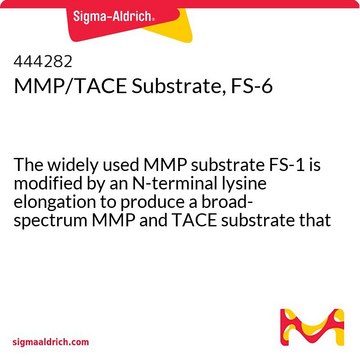 MMP/TACE Substrate, FS-6 The widely used MMP substrate FS-1 is modified by an N-terminal lysine elongation to produce a broad-spectrum MMP and TACE substrate that displays improved water solubility and substrate sensitivities.