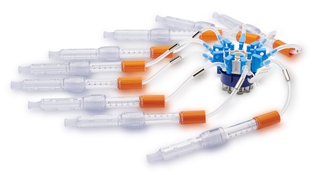 NovaSeptum&#174; GO Preloaded System with Accurate Volume Syringe, 9-port sterile; &#946;-irradiated