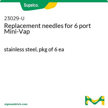 Replacement needles for 6 port Mini-Vap stainless steel, pkg of 6&#160;ea