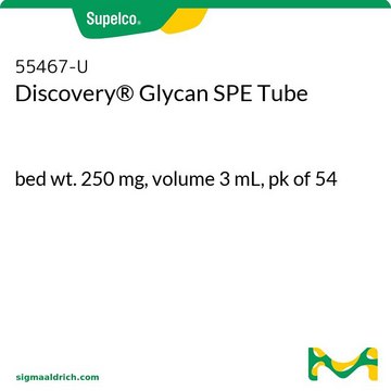 Discovery&#174; Glycan SPE Tube bed wt. 250&#160;mg, volume 3&#160;mL, pk of 54