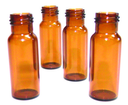 Certified screw thread vials, amber, 9 mm thread, 12 x 32 mm volume 2&#160;mL, amber glass vial, pkg of 100&#160;ea