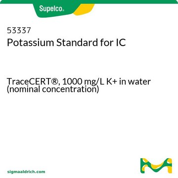 Potassium Standard for IC TraceCERT&#174;, 1000&#160;mg/L K+ in water (nominal concentration)