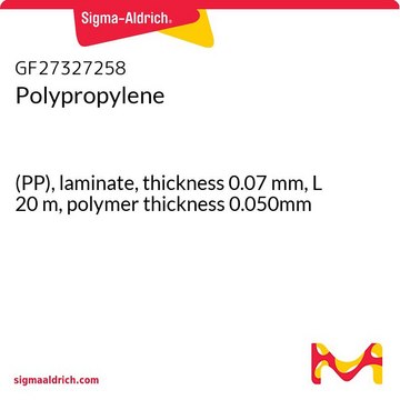Polypropylene (PP), laminate, thickness 0.07&#160;mm, L 20&#160;m, polymer thickness 0.050mm