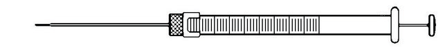 Hamilton&#174; syringe, 700 series, removable needle 725RN, volume 250&#160;&#956;L, needle size 22s ga (bevel tip), needle L 51&#160;mm (2&#160;in.)