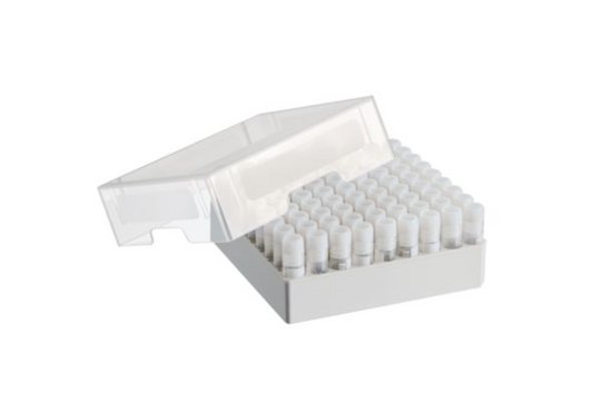 Storage Box for Eppendorf&#174; Tubes size 9 × 9, 81 screw cap (cryo.) tubes 1-2 mL