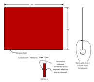 Grace Bio-Labs Press-To-Seal silicone isolator, red silicone sheet thickness 0.8&#160;mm