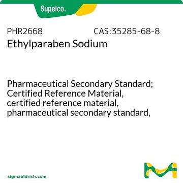 Ethylparaben Sodium Pharmaceutical Secondary Standard; Certified Reference Material, certified reference material, pharmaceutical secondary standard, pkg of 20&#160;mg