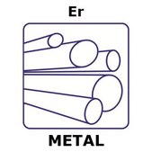 Erbium rod, 100mm, diameter 6.35mm, cast, 99%