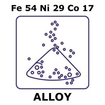 Glass Sealing Alloy, Fe54Ni29Co17 powder, 45micron max. particle size, atomized, 500g