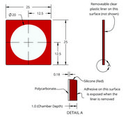 Grace Bio-Labs CoverWell&#8482; imaging chambers one side adhesive, diam. × thickness 20&#160;mm × 1.3&#160;mm