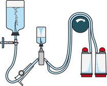 Steritest&#174; NEO Device For soluble powders in vials with septa., Red base canister with vented double needle for small vials with septa., pkg of 10 blisters per box, Single packed