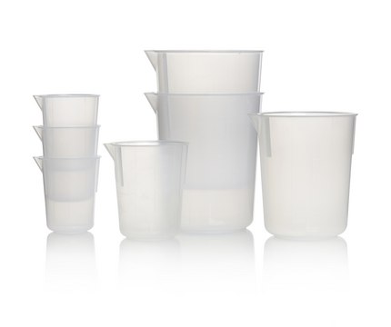 Azlon Tapered Beakers with Moulded Graduations polypropylene, capacity 50&#160;mL