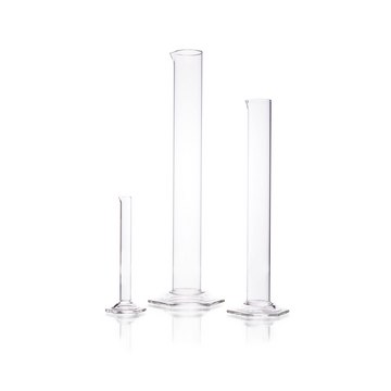 DURAN&#174; measuring cylinder ungraduated with hexagonal base glass, cylinder capacity 250&#160;mL, unstamped