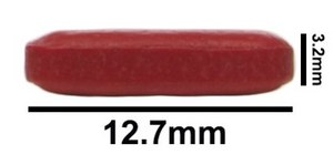 SP Bel-Art&#174; Spinbar&#174; magnetic stir bar octagonal red PTFE-coated, L × diam. 12.7&#160;in. × 3.2&#160;in.